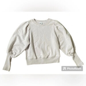 Maison D’amelie crew neck sweatshirt ribbed sleeves  Sz S